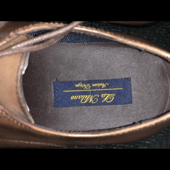 Men’s caped toe la Milano Oxford dress shoes - Picture 6 of 11